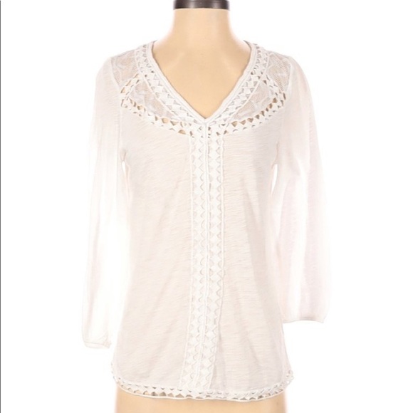 Lucky Brand small oversized basic white blouse - Picture 1 of 5